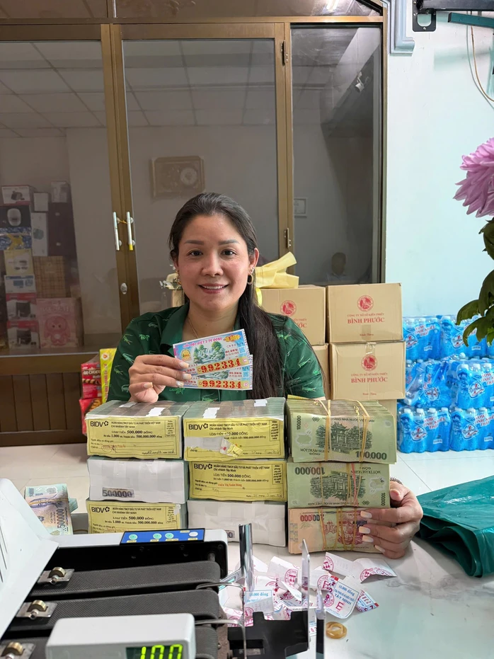 Vé số Đà Lạt trúng tại tỉnh Tây Ninh. Ảnh: ĐLVS Lan Hùng Tú